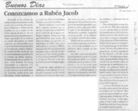 Conozcamos a Rubén Jacob.