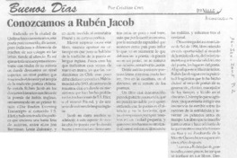 Conozcamos a Rubén Jacob.