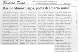 Marino Muñoz Lagos, poeta del diario soñar.
