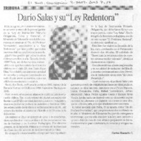 Darío Salas y su "Ley redentora".