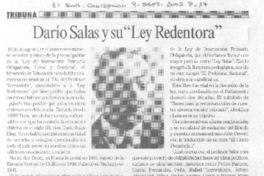 Darío Salas y su "Ley redentora".