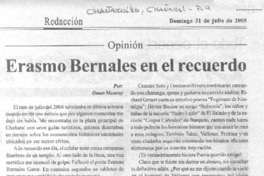 Erasmo Bernales en el recuerdo.