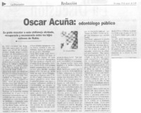 Oscar Acuña: odontólogo público