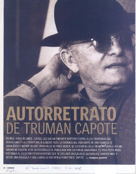 Autorretrato de Truman Capote