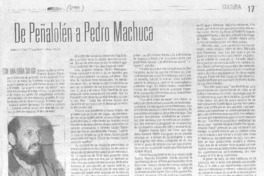De Peñalolén a Pedro Machuca.