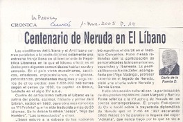 Centenario de Neruda en el Líbano