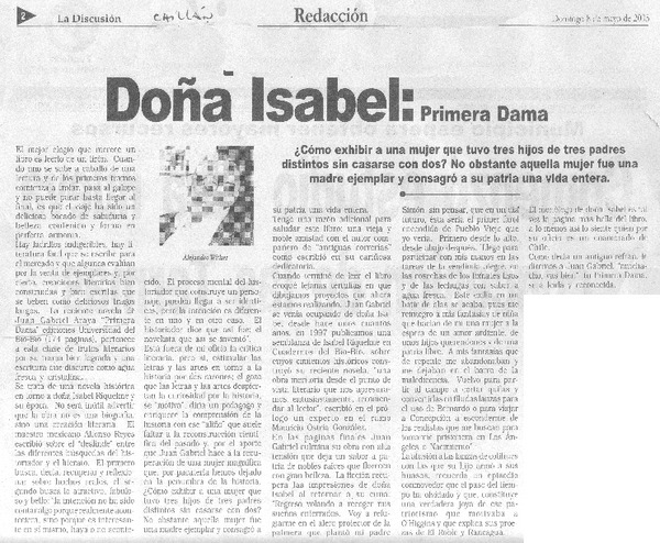 Doña Isabel : primera dama
