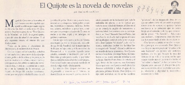 El Quijote es la novela de novelas