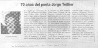 70 años del poeta Jorge Teillier