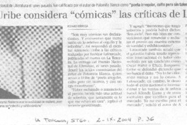 Armando Uribe considera "cómicas" las críticas de Lafourcade.