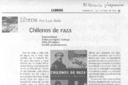 Libros : Chilenos de raza