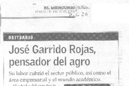 José Garrido Rojas, pensador del agro.