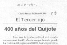 400 años del Quijote.