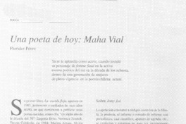 Una poeta de hoy : Maha Vial