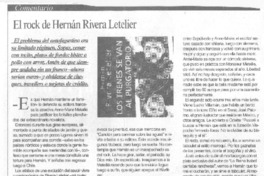 El rock de Hernán Rivera Letelier