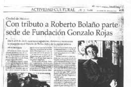 con tributo a Roberto Bolaño parte sede de Fundación Gonzalo Rojas