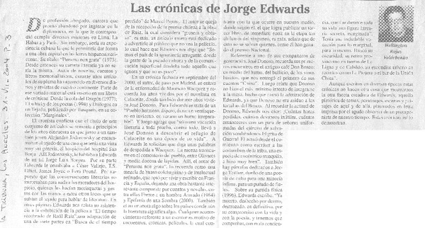 Las Crónicas de Jorge Edwards.
