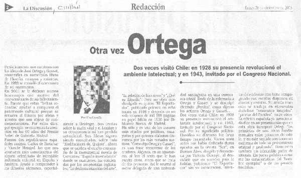 Otra vez Ortega