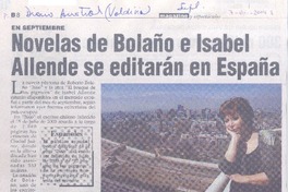 Novelas de Bolaño e Isabel Allende se editarán en España