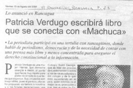 Patricia Verdugo escribirá libro que se conecta con "Machuca"