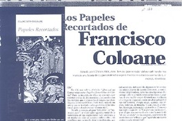 Los papeles recortados de Francisco Coloane