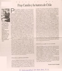 Fray Camilo y la Aurora de Chile