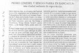 Pedro Lemebel y Sergio Parra en Rancagua: una ciudad sedienta de espectáculo