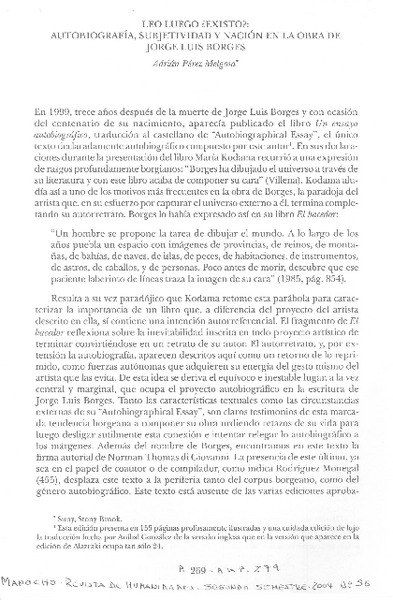 Leo luego existo: autobiografía, subjetividad y nación en la obra de Jorge Luis Borges