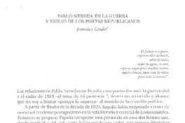 Pablo Neruda en la guerra y exilio de los poetas republicanos