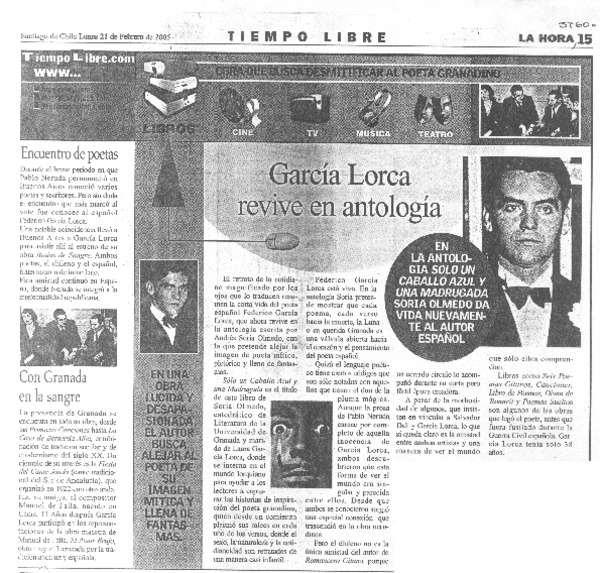 García Lorca revive en antología