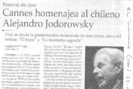 Cannes homenajea al chileno Alejandro Jodorowsky