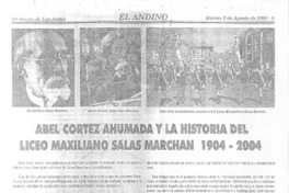 Abel Cortez Ahumada y la Historia del Liceo Masimiliano Salas Marchán