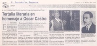 Tertulia literaria en homenaje a Oscar Castro