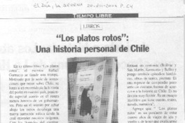 "Los Platos rotos": una historia personal de Chile