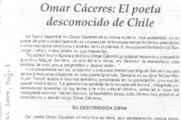 Omar Cáceres: El poeta desconocido de Chile
