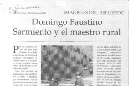 Domingo Faustino Sarmiento y el maestro rural