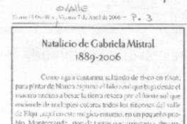Natalicio de Gabriela Mistral 1889-2006