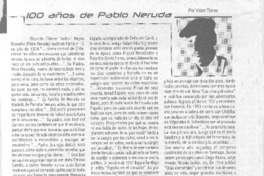 100 años de Pablo Neruda