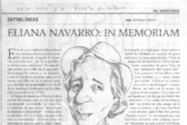 Eliana Navarro: In memoriam