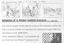 Homenaje a Pedro Subercaseaux