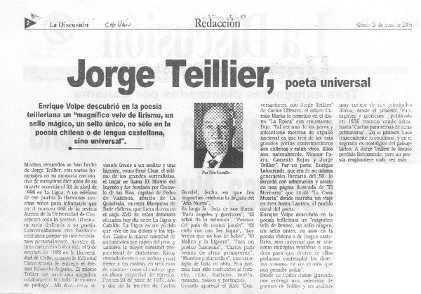 Jorge Teillier, poeta universal