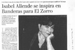 Isabel Allende se inspira en Banderas para El Zorro