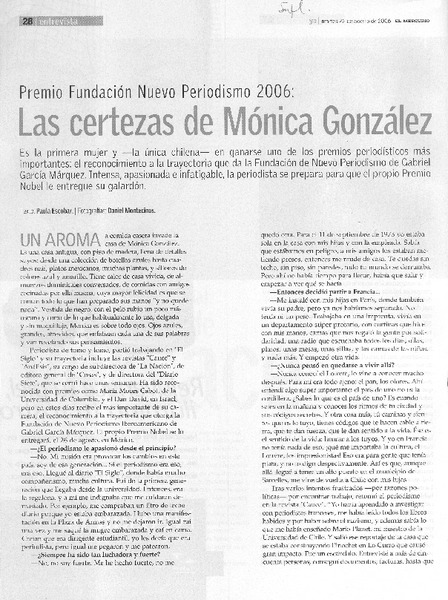 Las certezas de Mónica González [entrevista]