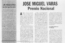 José Miguel Varas Premio Nacional