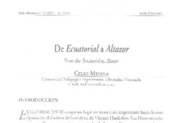 De Ecuatorial a Altazor