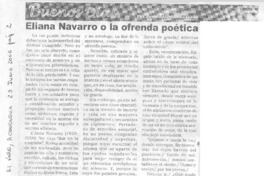 Eliana Navarro, o, La ofrenda poética