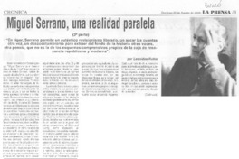Miguel Serrano, una realidad paralela (3ra. parte)
