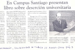En Campus Santiago presentan libro sobre deserción universitaria