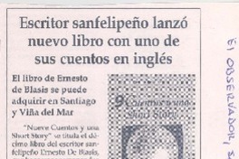 Escritor sanfelipeño lanzó nuevo libro con uno de sus cuentos en inglés