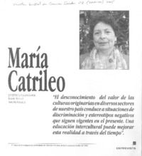 María Catrileo (entrevistas)